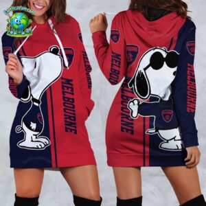 AFL Melbourne Demons Snoopy Peanuts Hoodie Dress