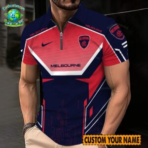 AFL Melbourne Demons Zipper Polo For Men