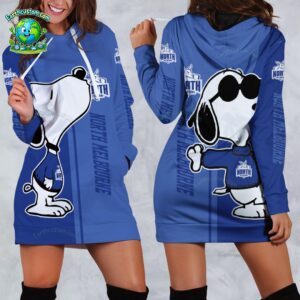 AFL North Melbourne Kangaroos Snoopy Peanuts Hoodie Dress