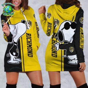 AFL Richmond Tigers Snoopy Peanuts Hoodie Dress