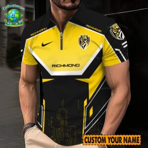 AFL Richmond Tigers Zipper Polo For Men