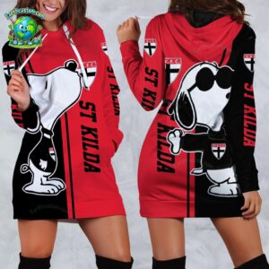 AFL St Kilda Saints Snoopy Peanuts Hoodie Dress