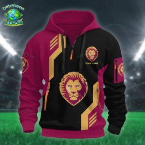 AFL Brisbane Lions Heavy Half Zip Hoodie