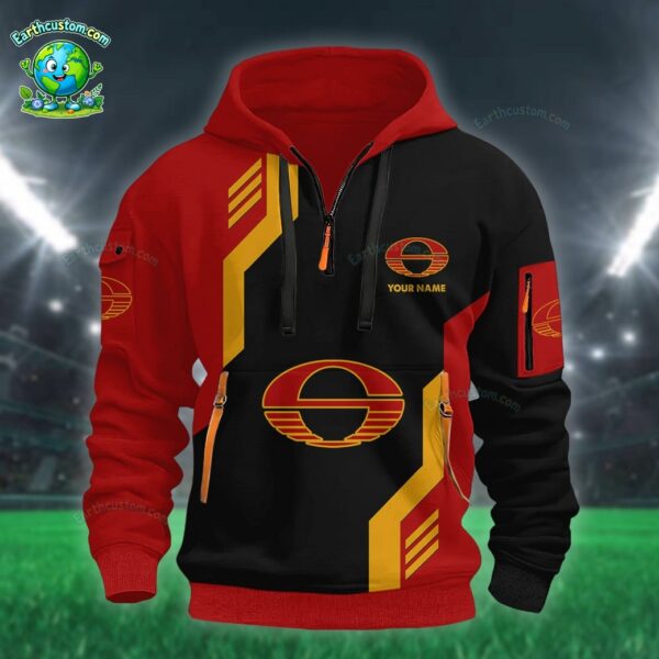 AFL Gold Coast Suns Heavy Half Zip Hoodie
