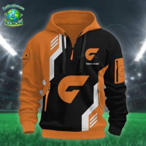 AFL GWS Giants Heavy Half Zip Hoodie