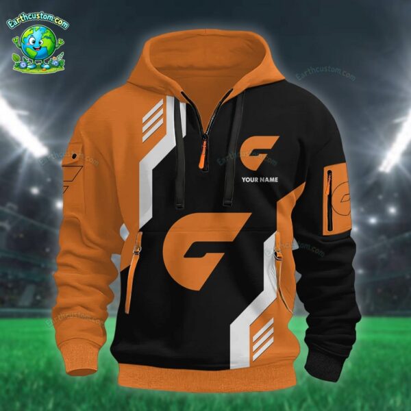 AFL GWS Giants Heavy Half Zip Hoodie