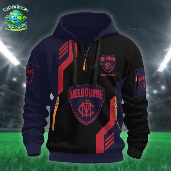 AFL Melbourne Demons Heavy Half Zip Hoodie