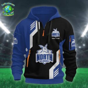AFL North Melbourne Kangaroos Heavy Half Zip Hoodie