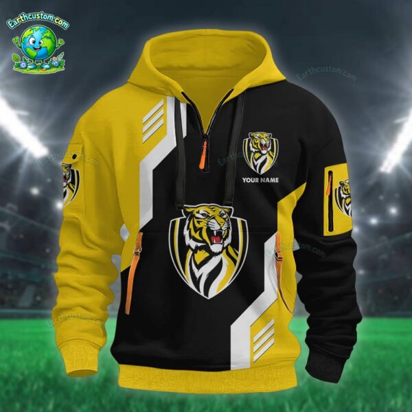 AFL Richmond Tigers Heavy Half Zip Hoodie