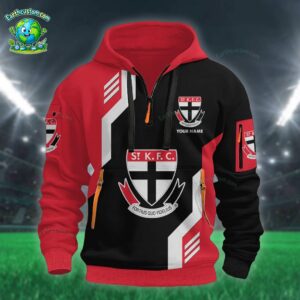AFL St Kilda Saints  Heavy Half Zip Hoodie