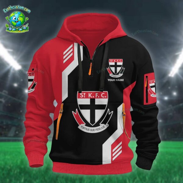 AFL St Kilda Saints  Heavy Half Zip Hoodie