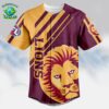 Brisbane Lions AFL Baseball Jersey