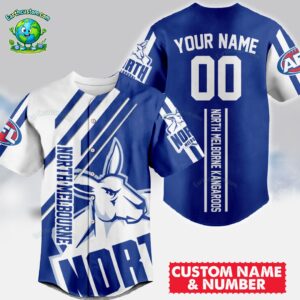 North Melbourne Kangaroos AFL Baseball Jersey