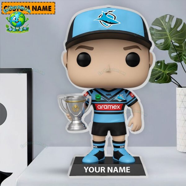 NRL Cronulla Sharks Trophy Acrylic Block Plaque
