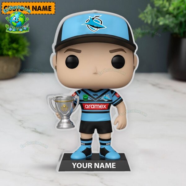 NRL Cronulla Sharks Trophy Acrylic Block Plaque