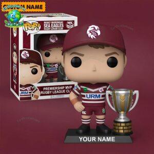NRL Manly Warringah Sea Eagles Trophy Acrylic Block Plaque