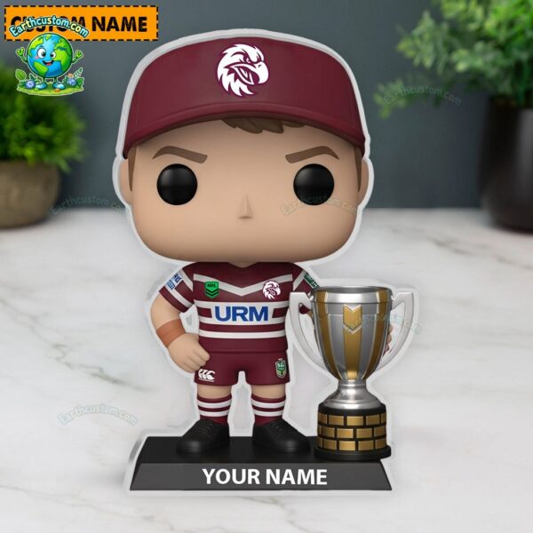 NRL Manly Warringah Sea Eagles Trophy Acrylic Block Plaque