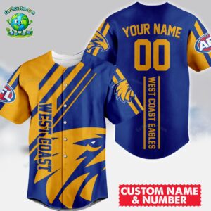 West Coast Eagles AFL Baseball Jersey